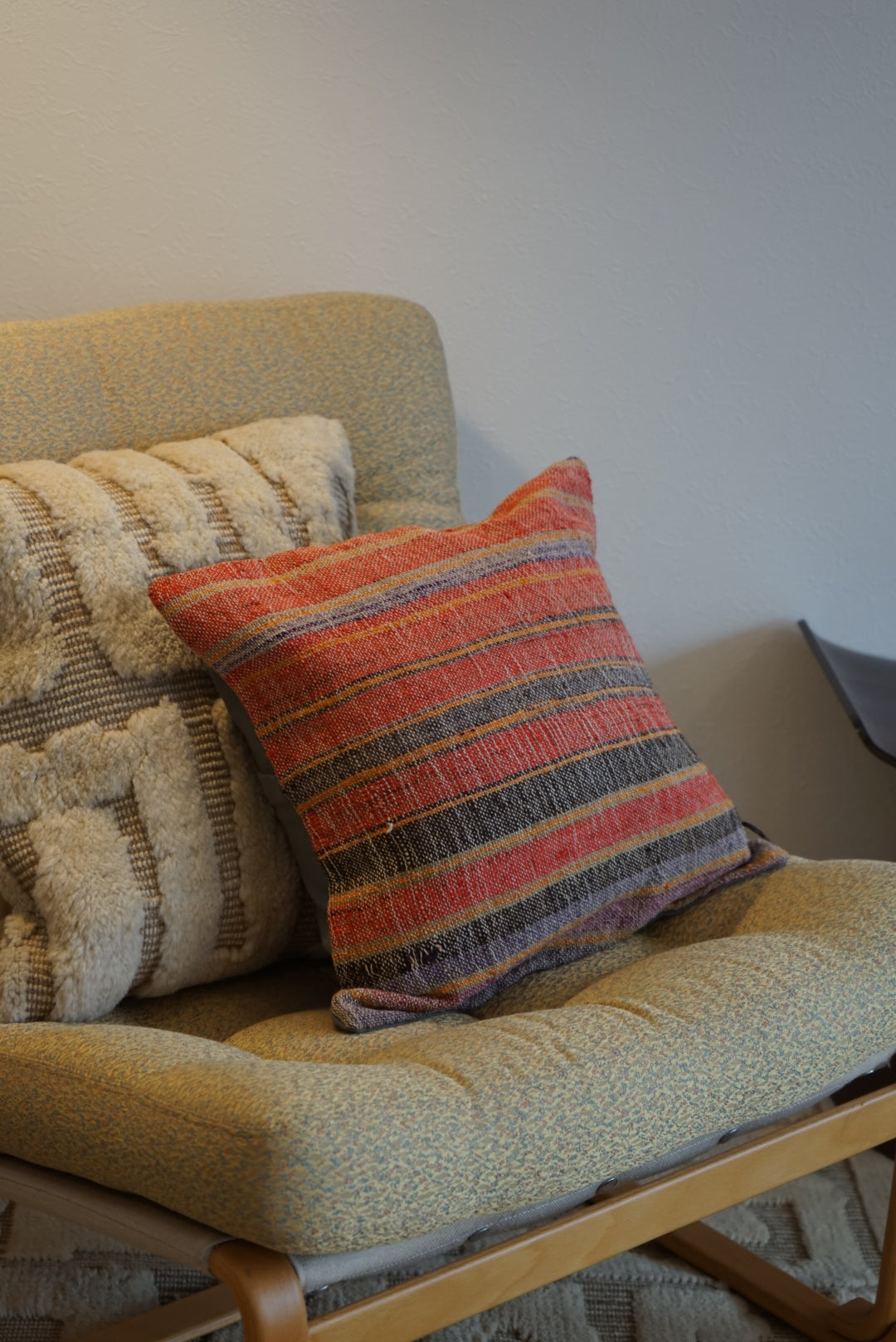 Türkiye Old Kilim Cushion Cover Red Mix Stripe 40 × 40 cm No.TR25365