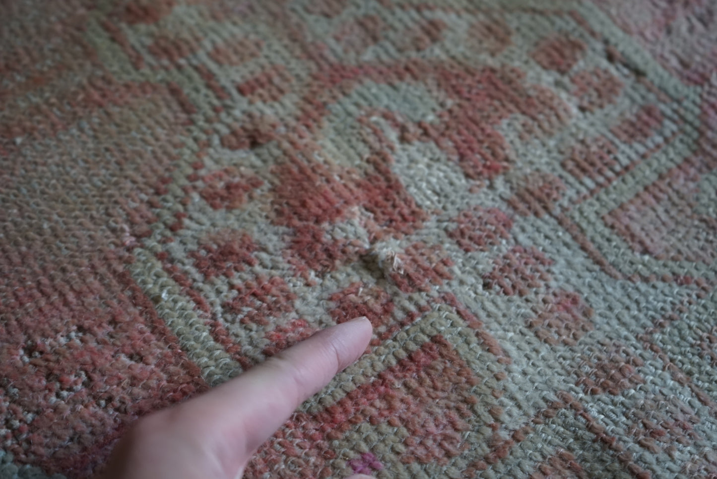 Türkiye Old Oushak Rose Pink Small size 1970年代 137 × 91 cm No.TR25244