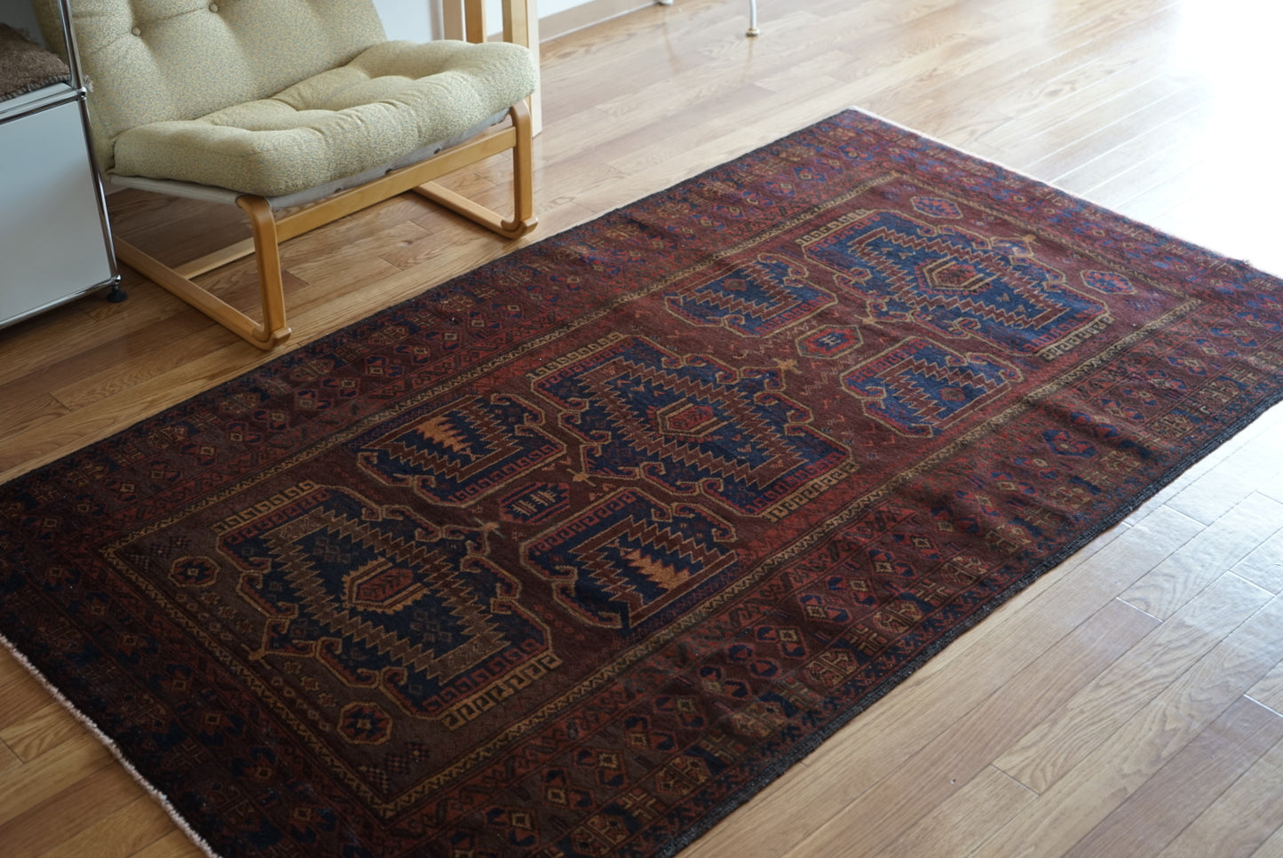Afghanistan Old Baluch DarkBrown 1975年代 213 × 123.5 cm No.AF2527