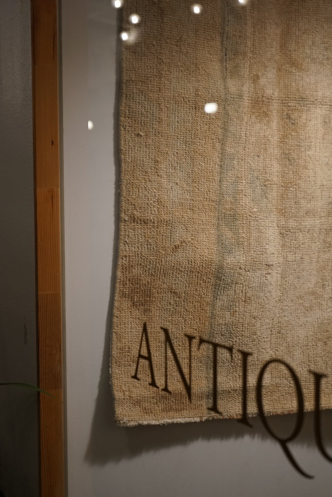 Türkiye Old Oushak Beige Blue Small size 1970年代 85 × 53 cm No.TR25246