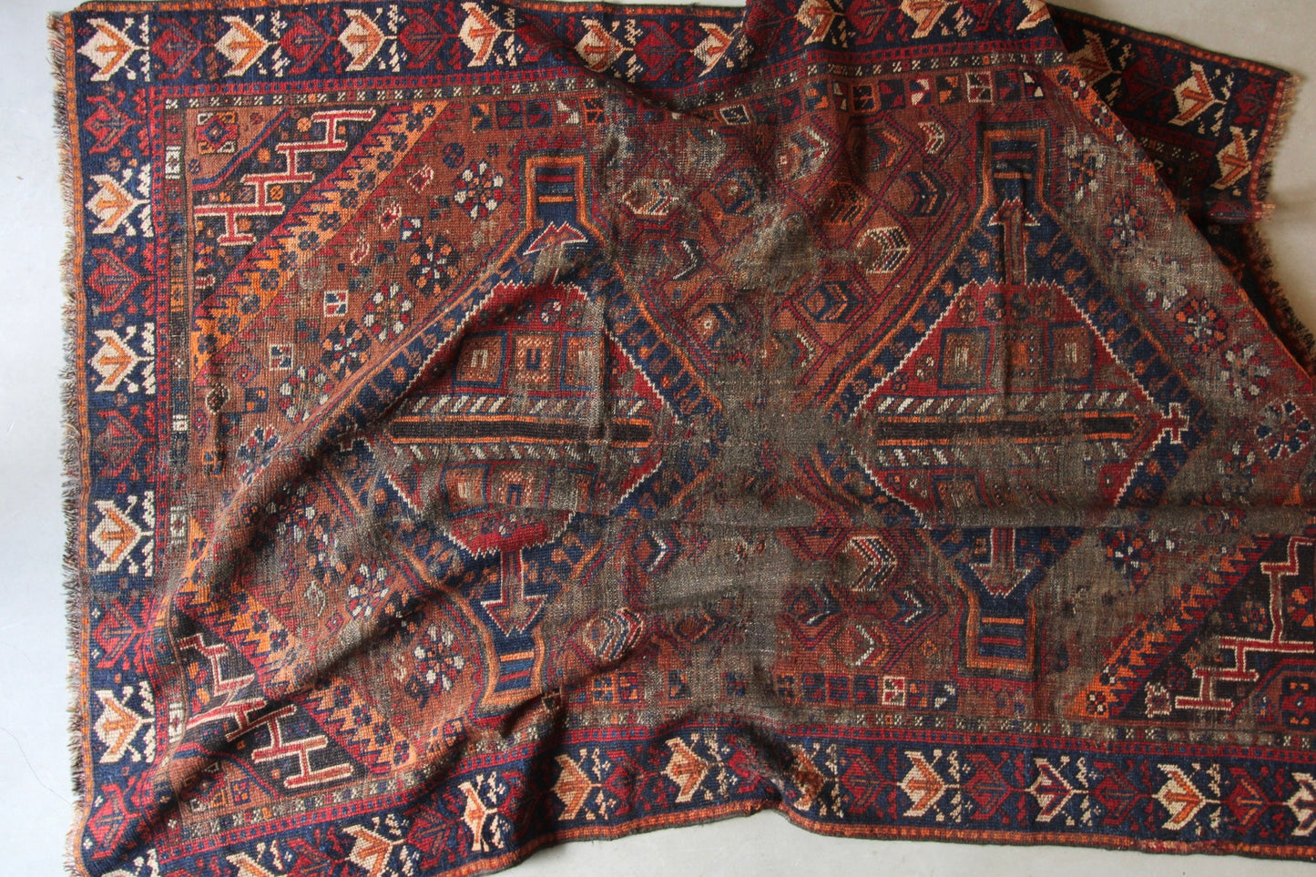 AFGHANISTAN-IRAN OLD SHIRAZ QASHQAI 1930年代 182 × 139 cm
