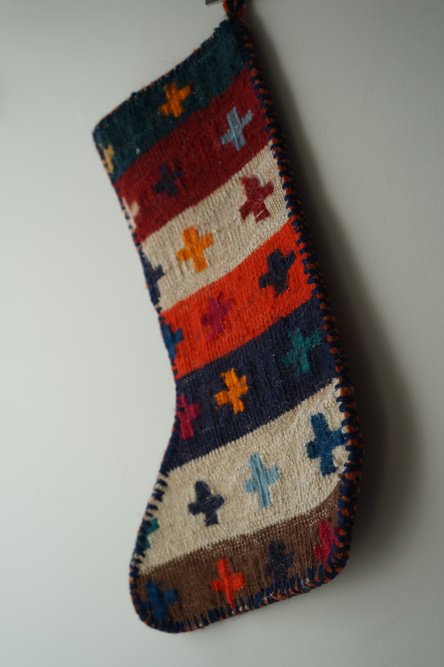 IRAN OLD-ANTIQUE CHRISTMAS SANTA SOCKS 39 × 25 cm NO.24