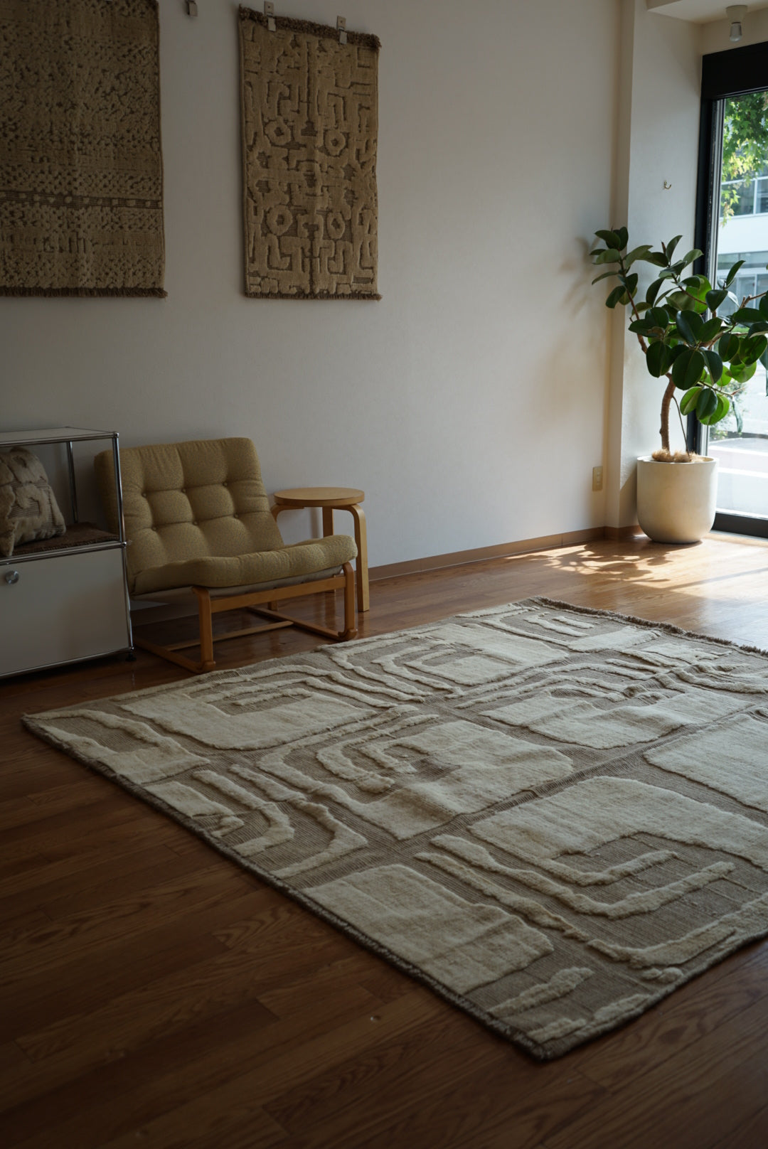 店頭販売 ORIGINAL IRAN QASHQAI KILIM LIVING SIZE " PERSIA " 200 × 200 cm