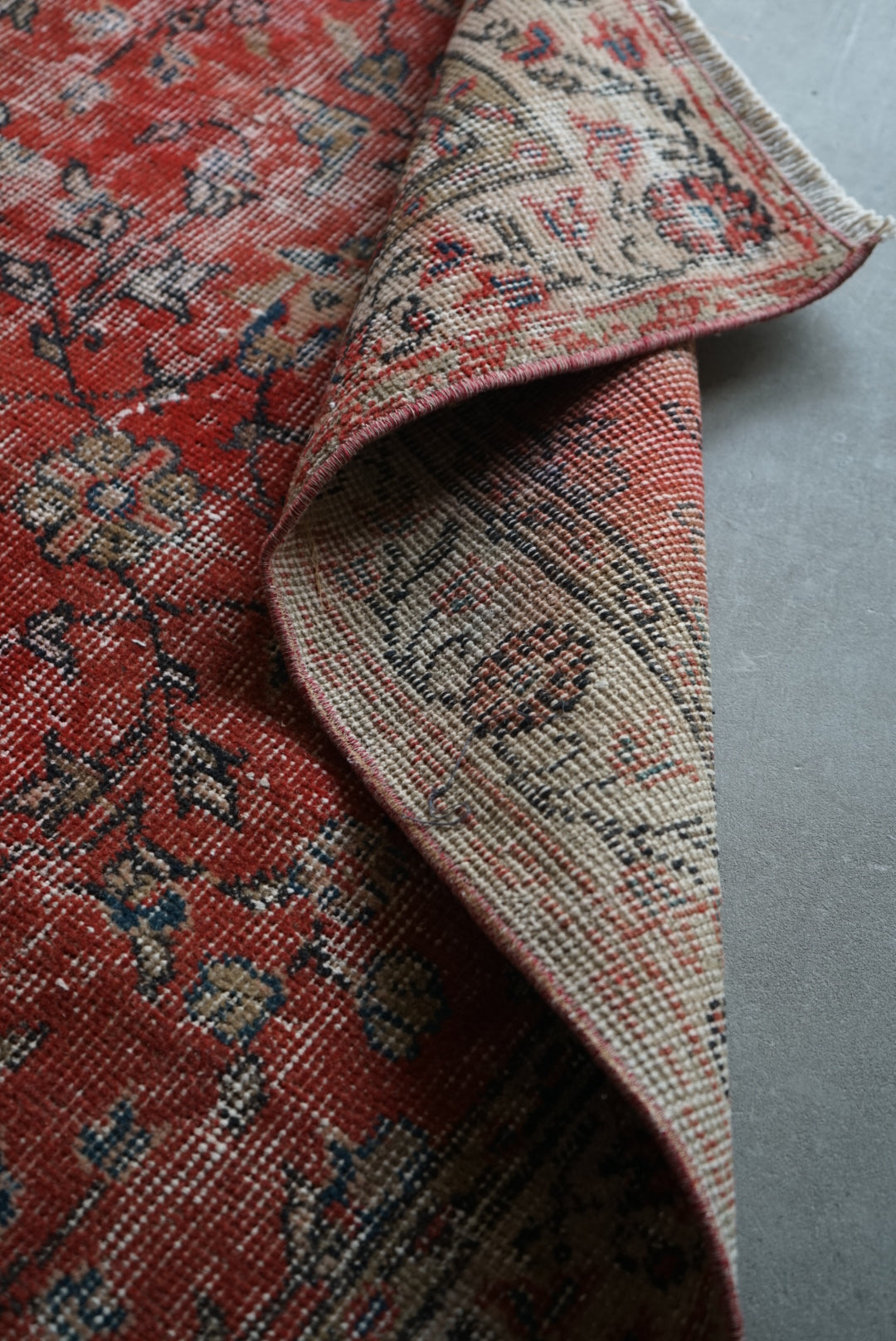 Türkiye Old Isparta Floral Red Runner 1970年代 199 × 89 cm No.TR25257