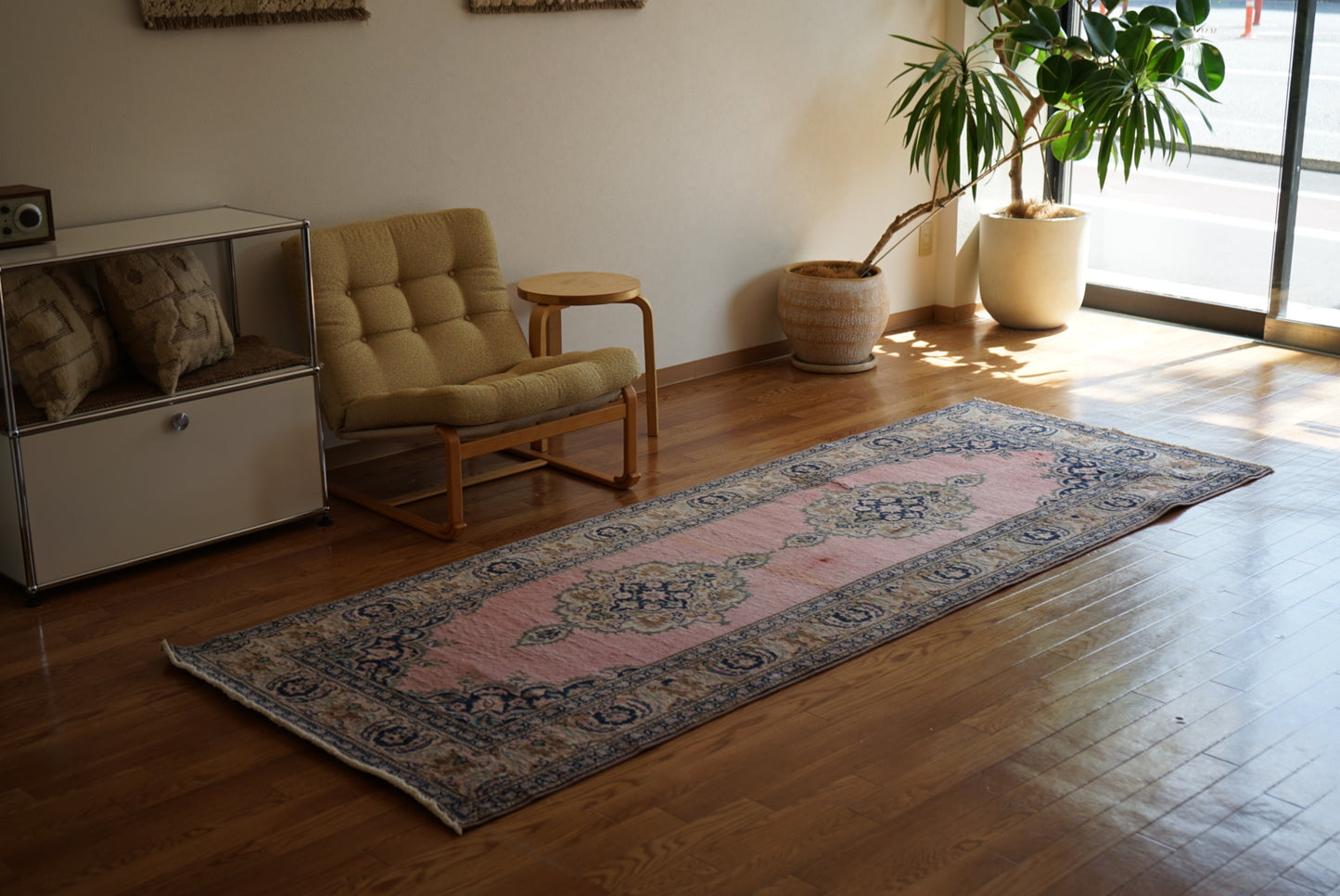 Türkiye Old Kayseri Pink Runner 1950-1960年代 272 × 101 cm