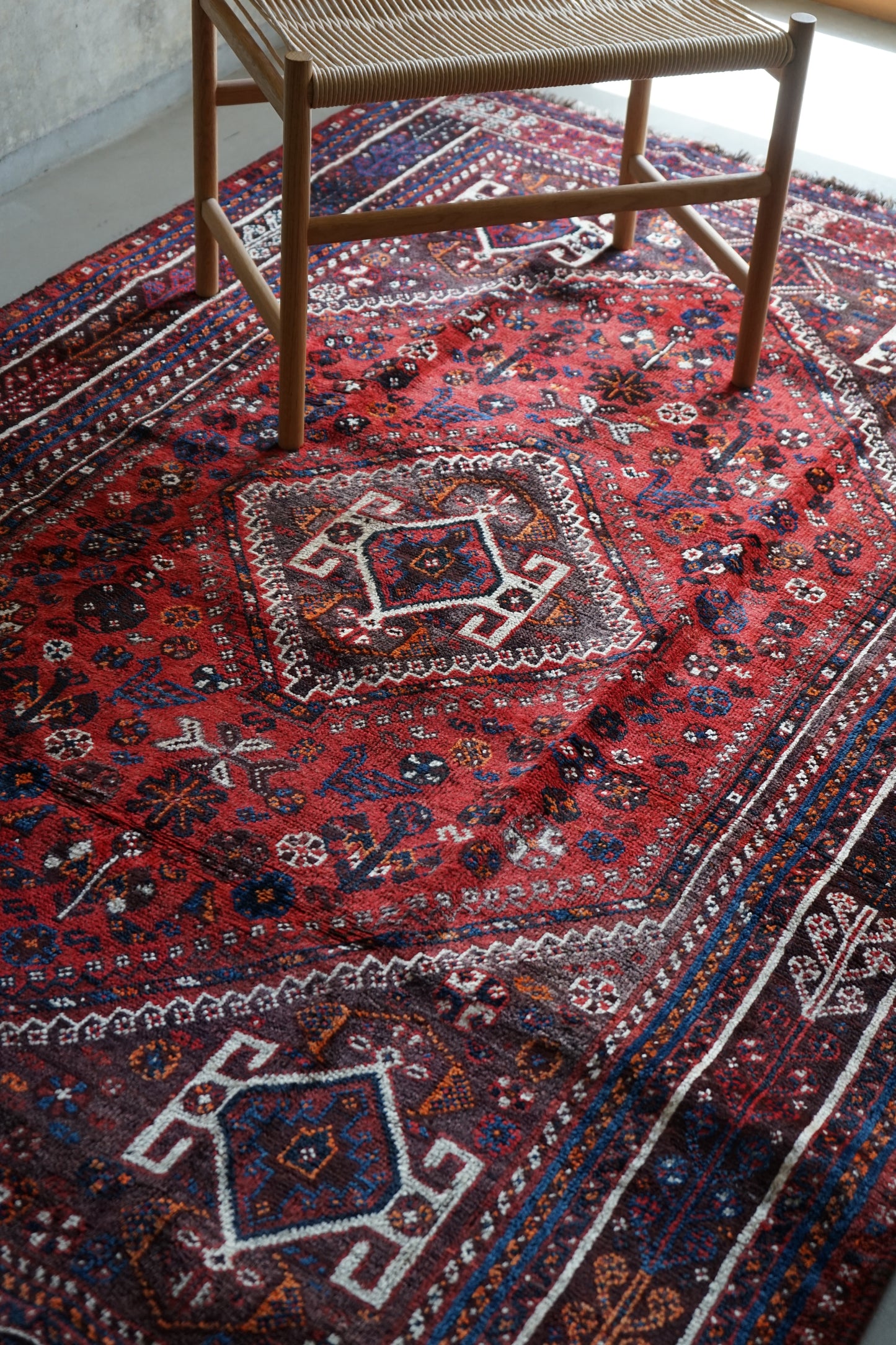 店頭販売 IRAN ANTIQUE SHIRAZ QASHQAI 1860年代 222 × 148 cm