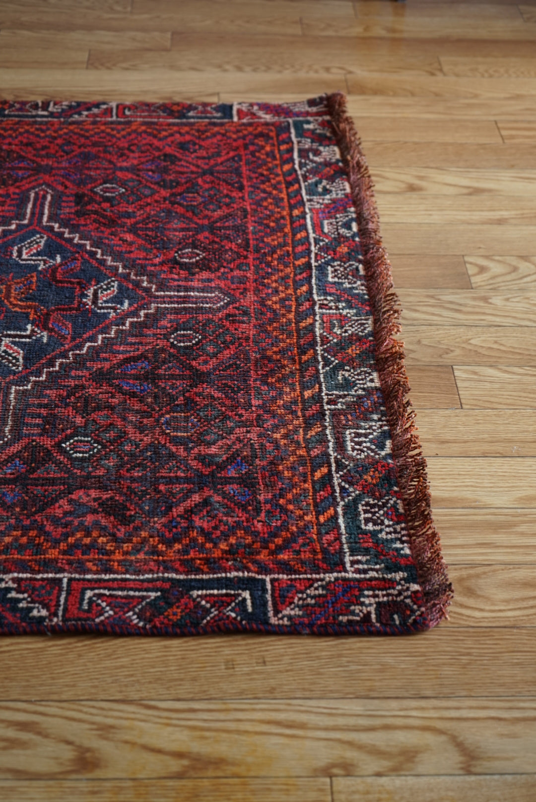 店頭販売 IRAN ANTIQUE SHIRAZ KHAMSEH RUNNER 1920年代 284 × 98 cm / 9'3" × 3'2" ft