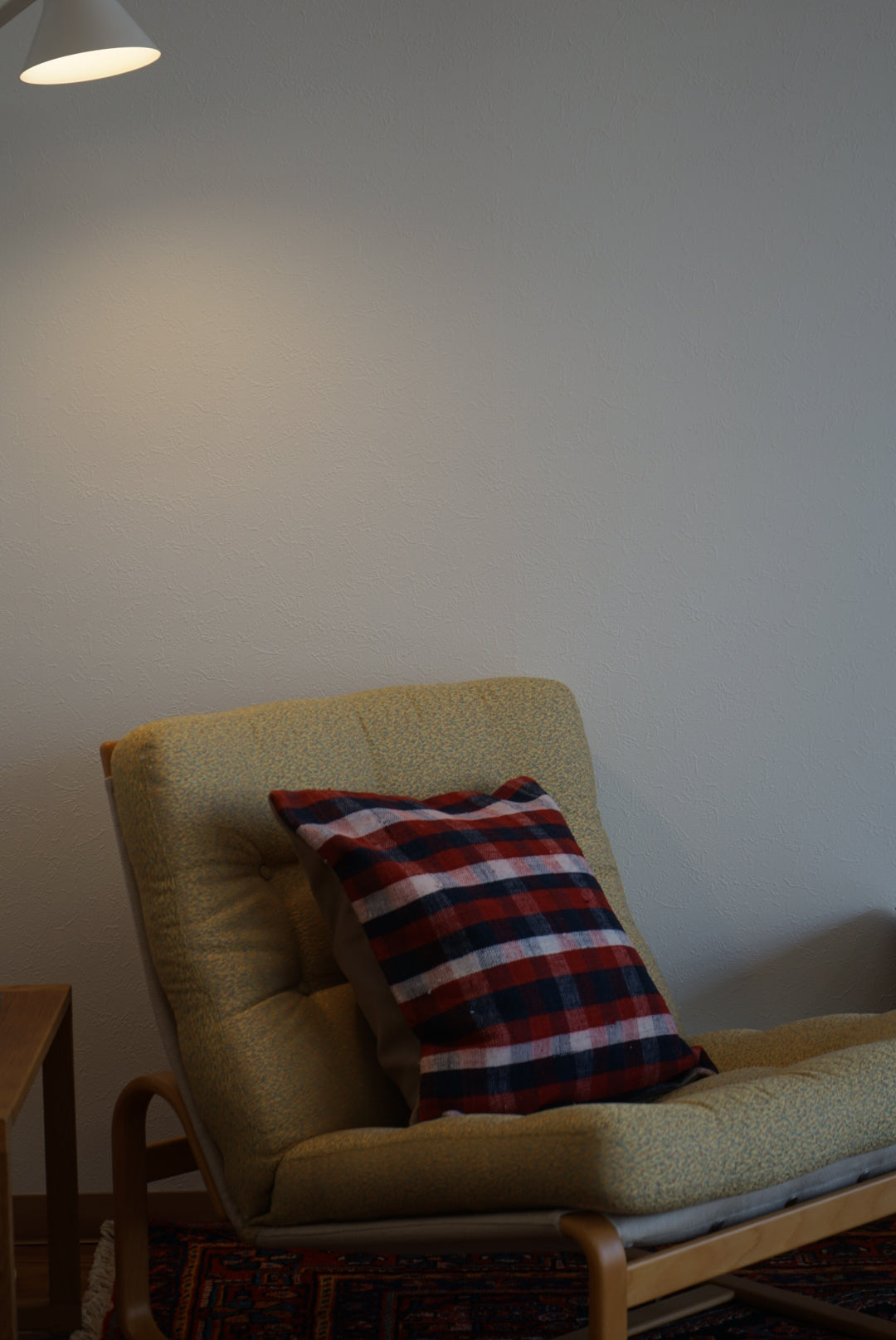 Türkiye Old Kilim Cushion Cover Checker Navy , Red , White 46 × 45 cm No.TR25395