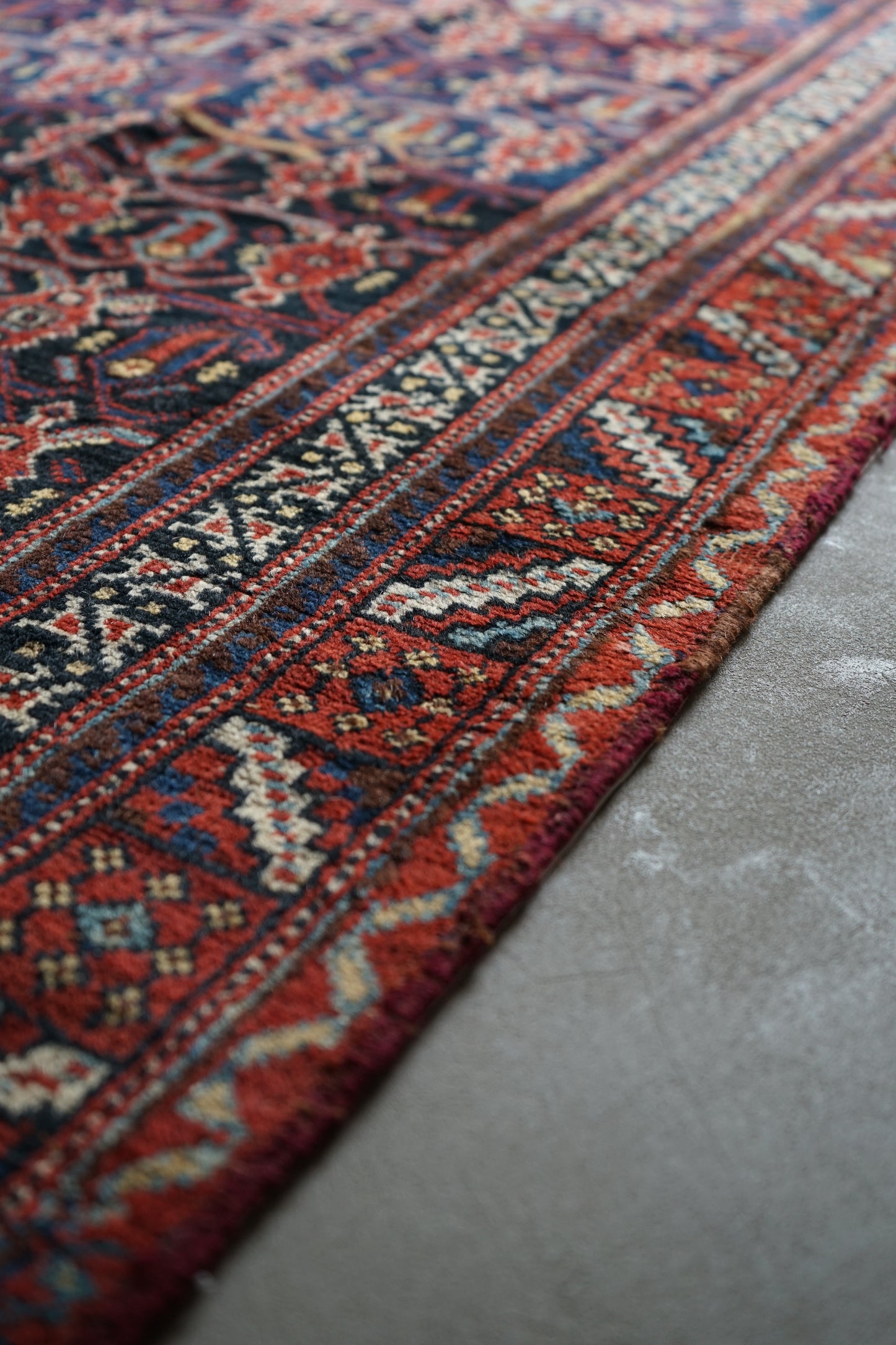 店頭販売 Iran Antique Afshar Boteh Jegheh Bibi Baft IRAN 1770-1790年代 197 × 138 cm