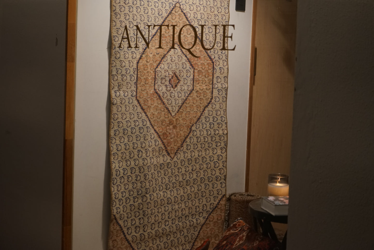 Türkiye Old Oushak Beige Runner 1970年代 169 × 73 cm No.TR25253