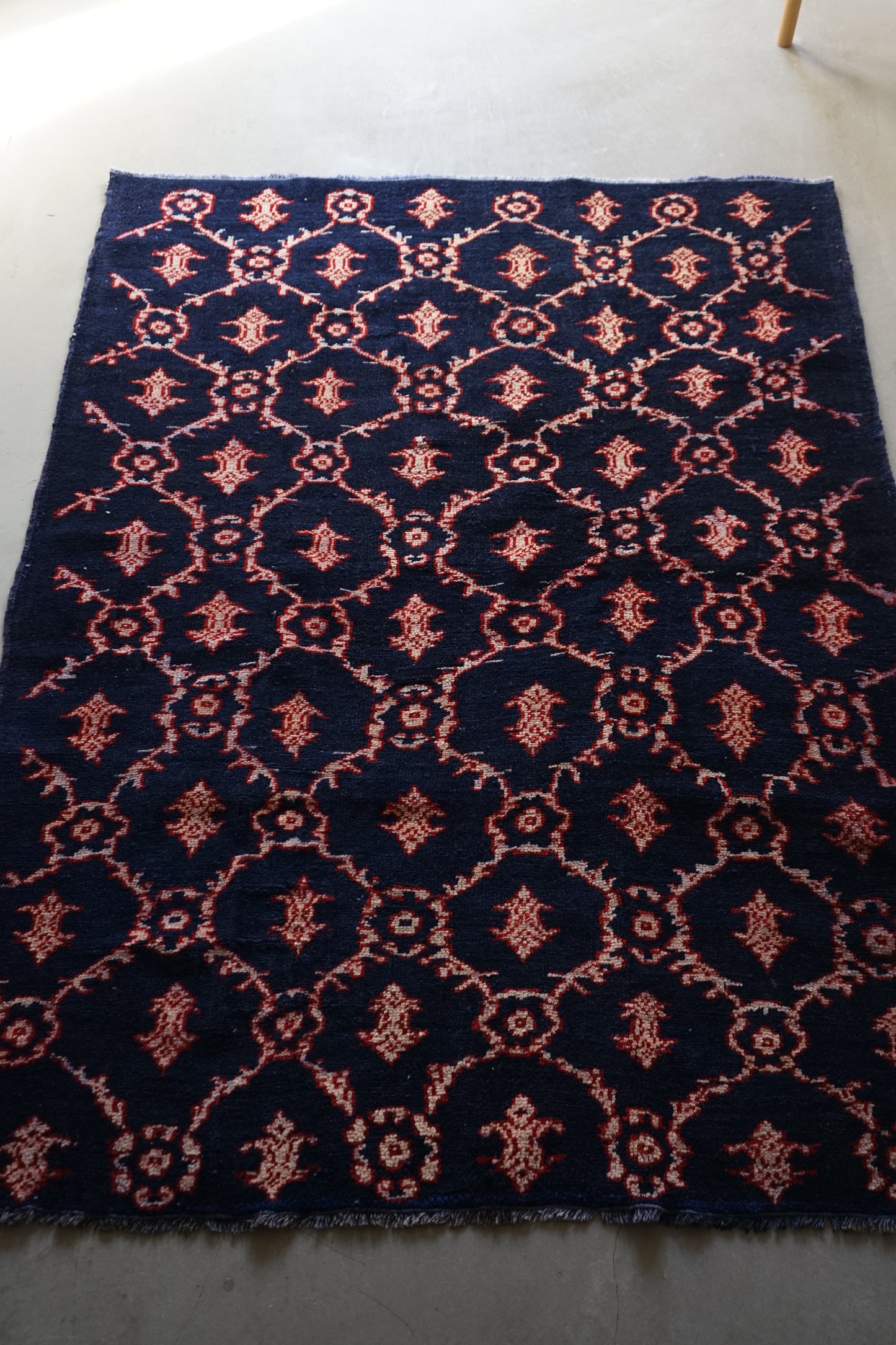 TURKEY OLD ISPARTA NAVY 1970年代 165 × 124 cm No.TR25211