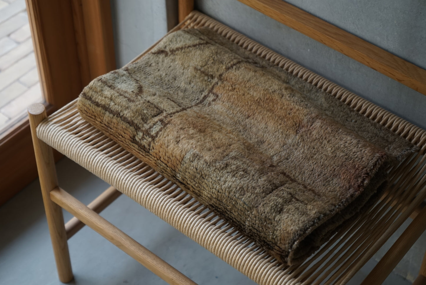 Türkiye Old Oushak Beige Fragment Runner  1970年代  152 × 42 cm No.TR25239