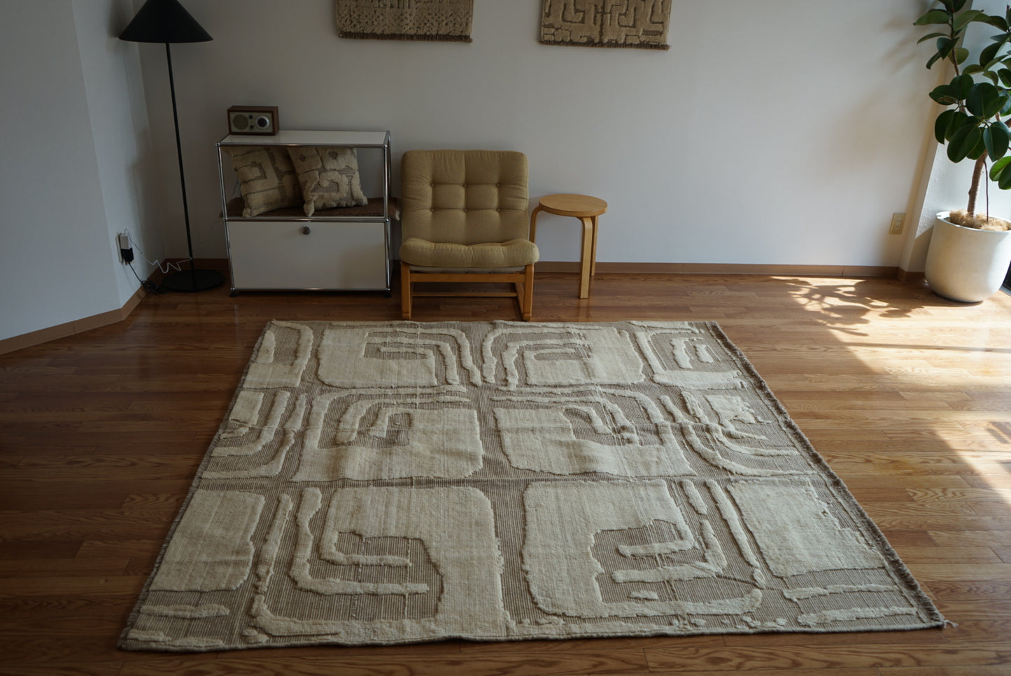 店頭販売 ORIGINAL IRAN QASHQAI KILIM LIVING SIZE " PERSIA " 200 × 200 cm