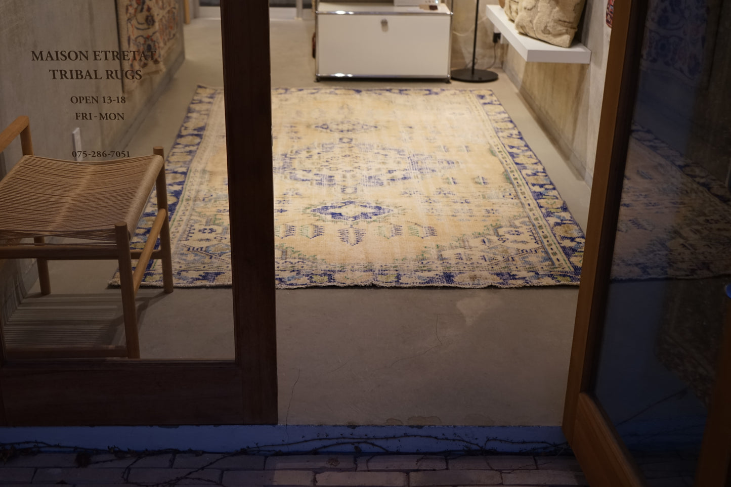 Türkiye Old Isparta Beige Blue 1970年代 246 × 159 cm No.TR25226