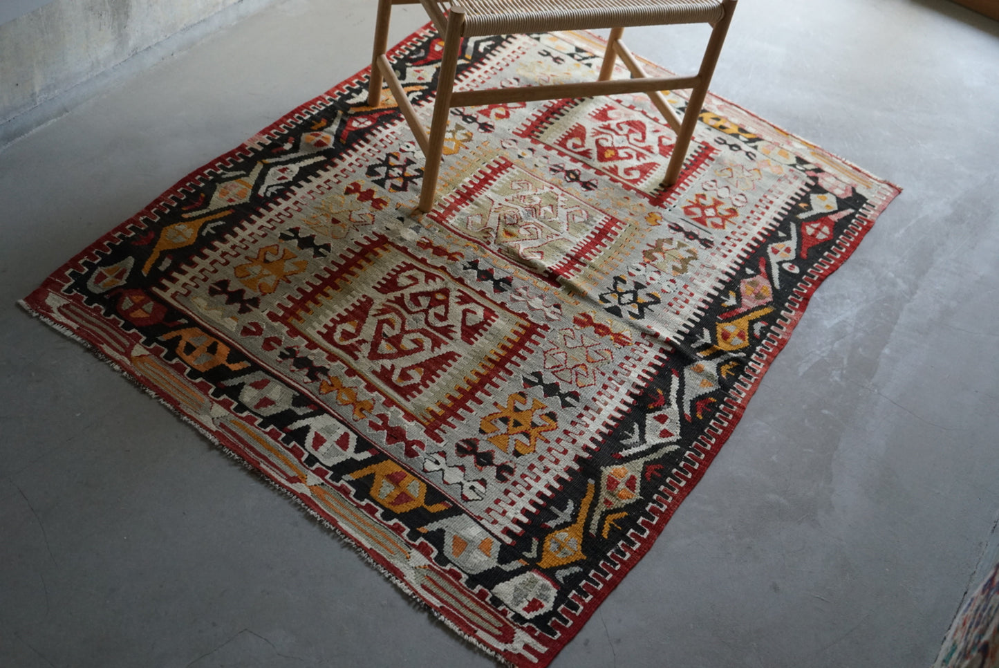 TURKEY KAYSERI OLD KILIM 1950-1960年代 159 × 116 cm