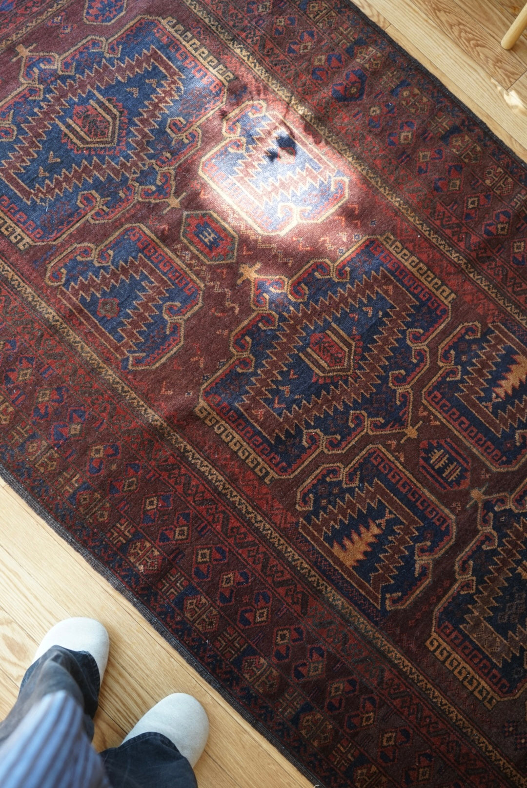 Afghanistan Old Baluch DarkBrown 1975年代 213 × 123.5 cm No.AF2527