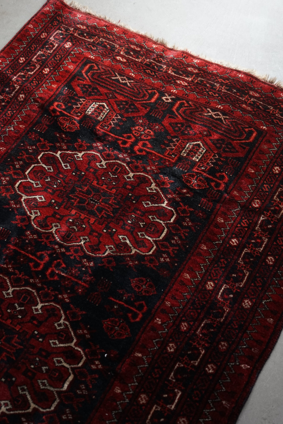 Afghanistan Old Turkmen Rich Black 1960年代 180 × 100 cm No.AF2519