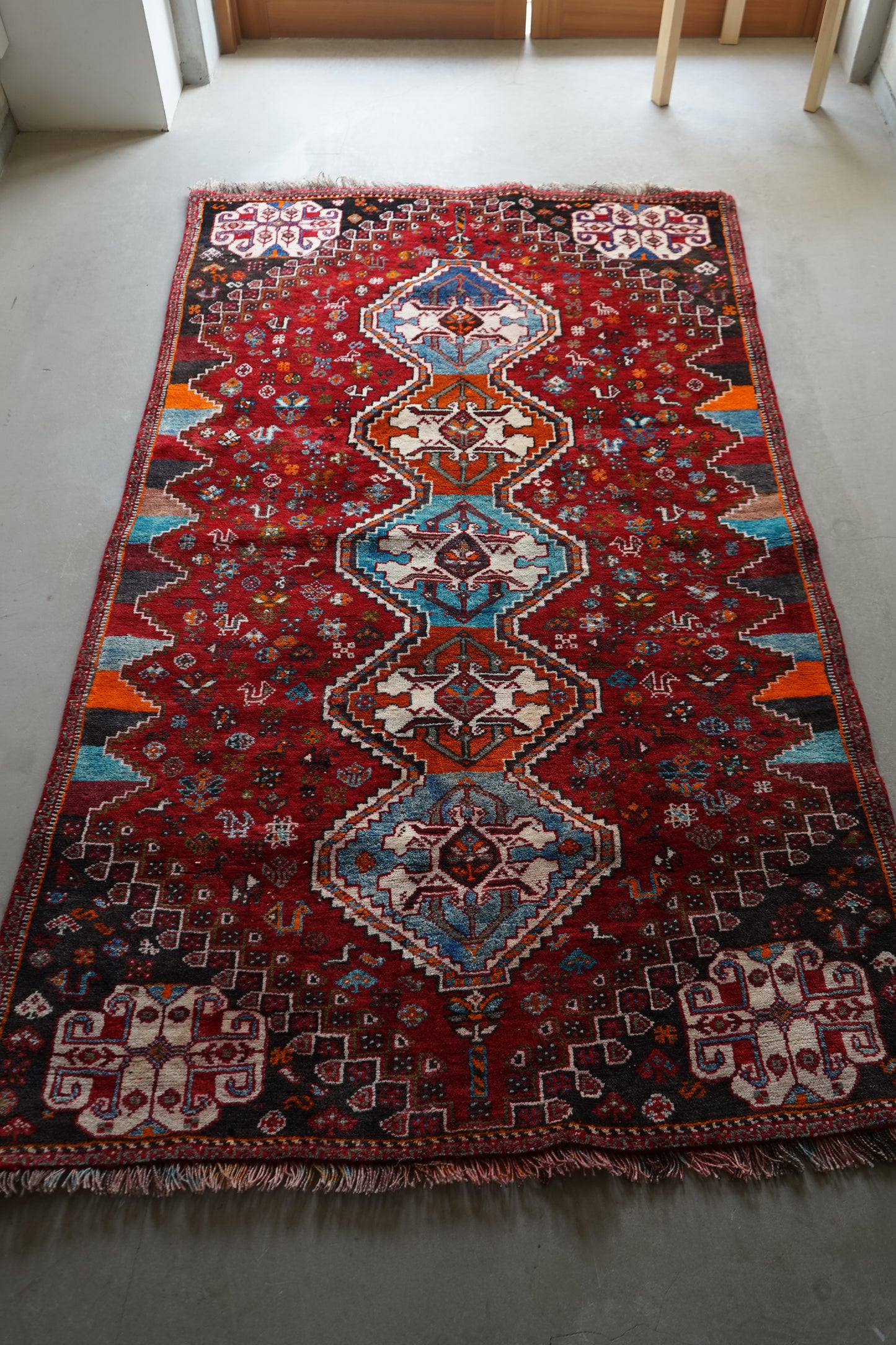 IRAN OLD SHIRAZ QASHQAI 1970年代 195 × 112 cm / 6'4" × 3'6" ft