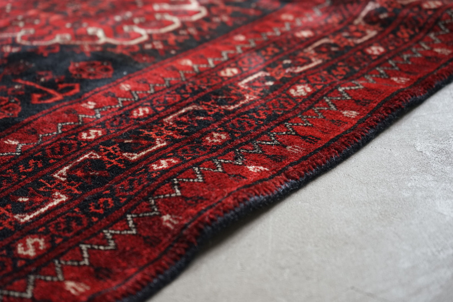 Afghanistan Old Turkmen Rich Black 1960年代 180 × 100 cm No.AF2519