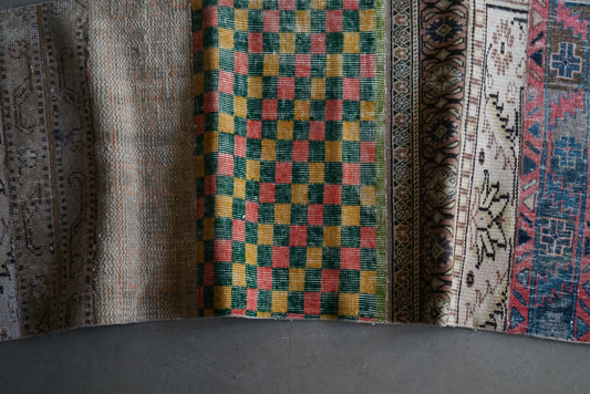 Türkiye Old Isparta Patchwork Runner Size 1970年代 176 × 69 cm No.TR25236