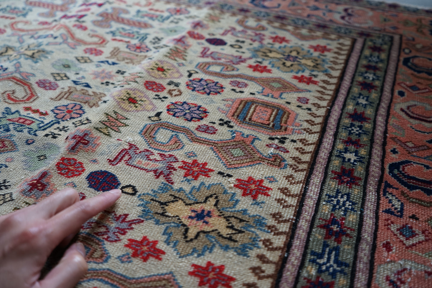 TURKEY OLD KAYSERI PINK 1950-1960年代 212 × 145 cm No.TR25190