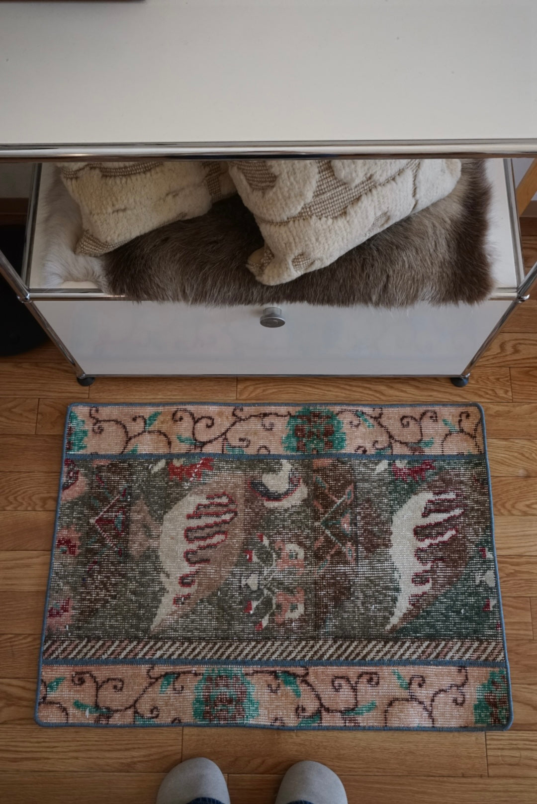 Türkiye Old Oushak Bird Motif Patchwork 1960年代 82.5 × 59 cm No.TR25466