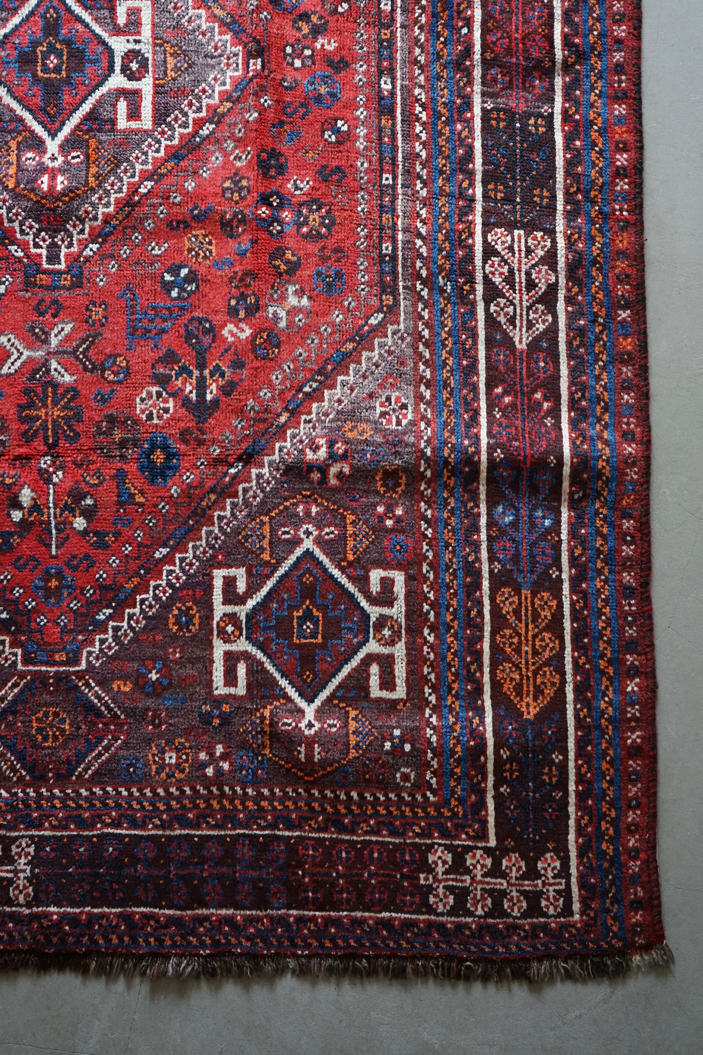 店頭販売 IRAN ANTIQUE SHIRAZ QASHQAI 1860年代 222 × 148 cm