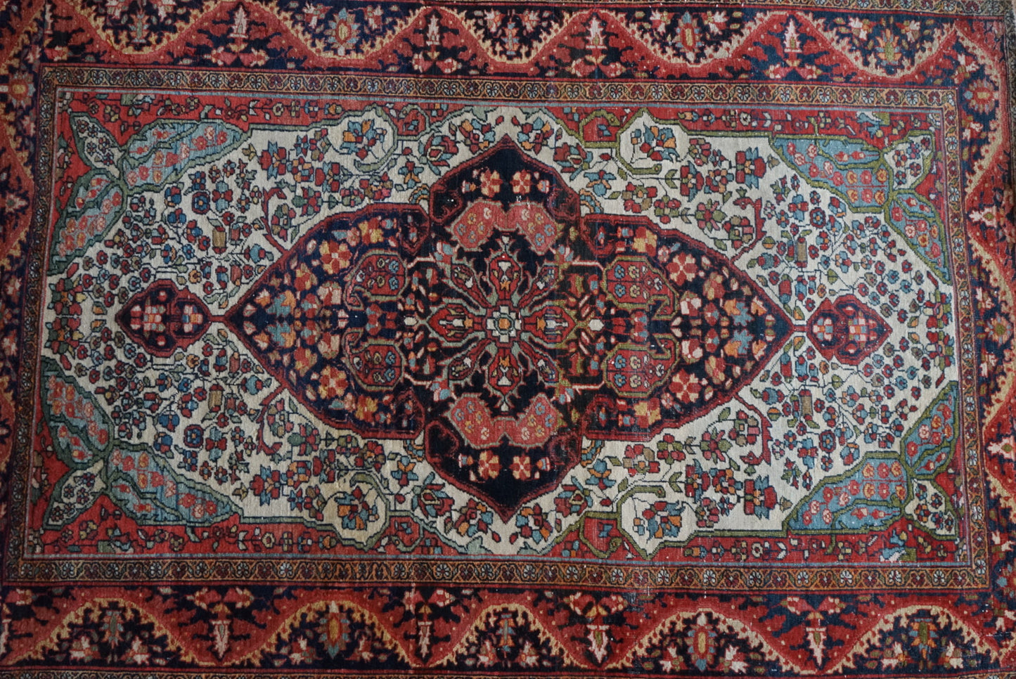 店頭販売 Türkiye Old Kemaliye Flower Medallion 1930年代 186 × 108 cm No.TR25457