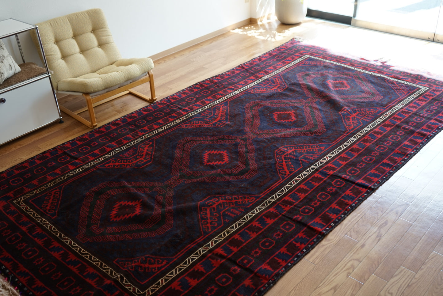 Afghanistan Vintage Baluch Zanjir 1980年代 358 × 190 cm  No.AF2530