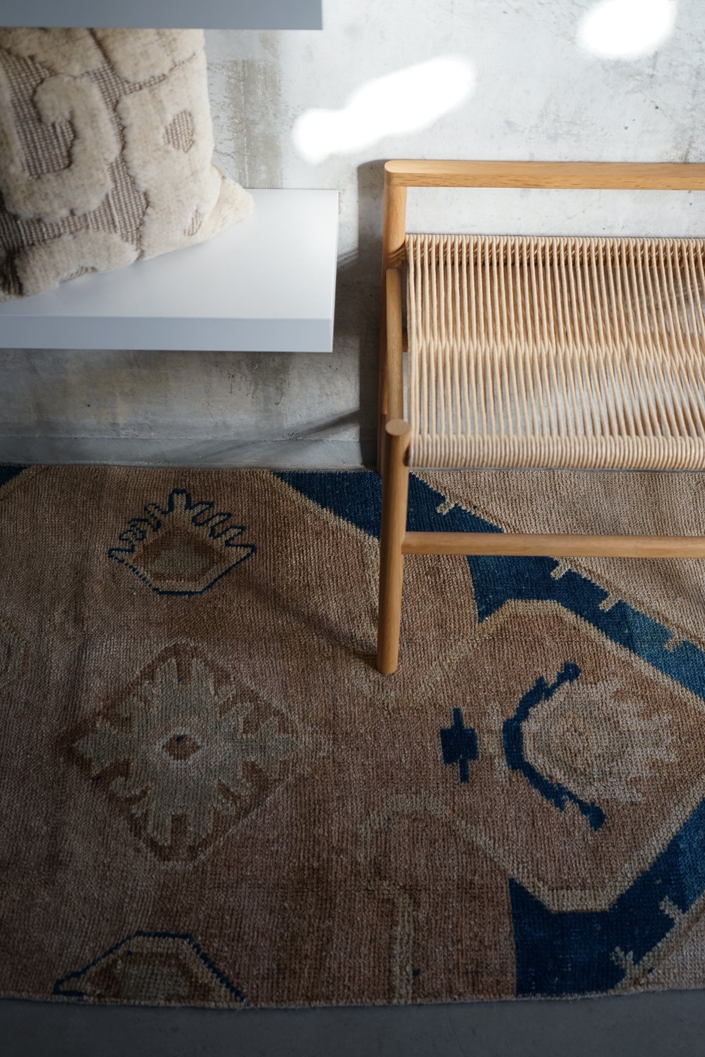 Türkiye Old Oushak Beige Runner Size 1970年代 223 × 83 cm No.TR25223