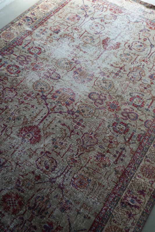 Türkiye Old Isparta Pink Beige 1970年代 250 × 162 cm No.TR25228