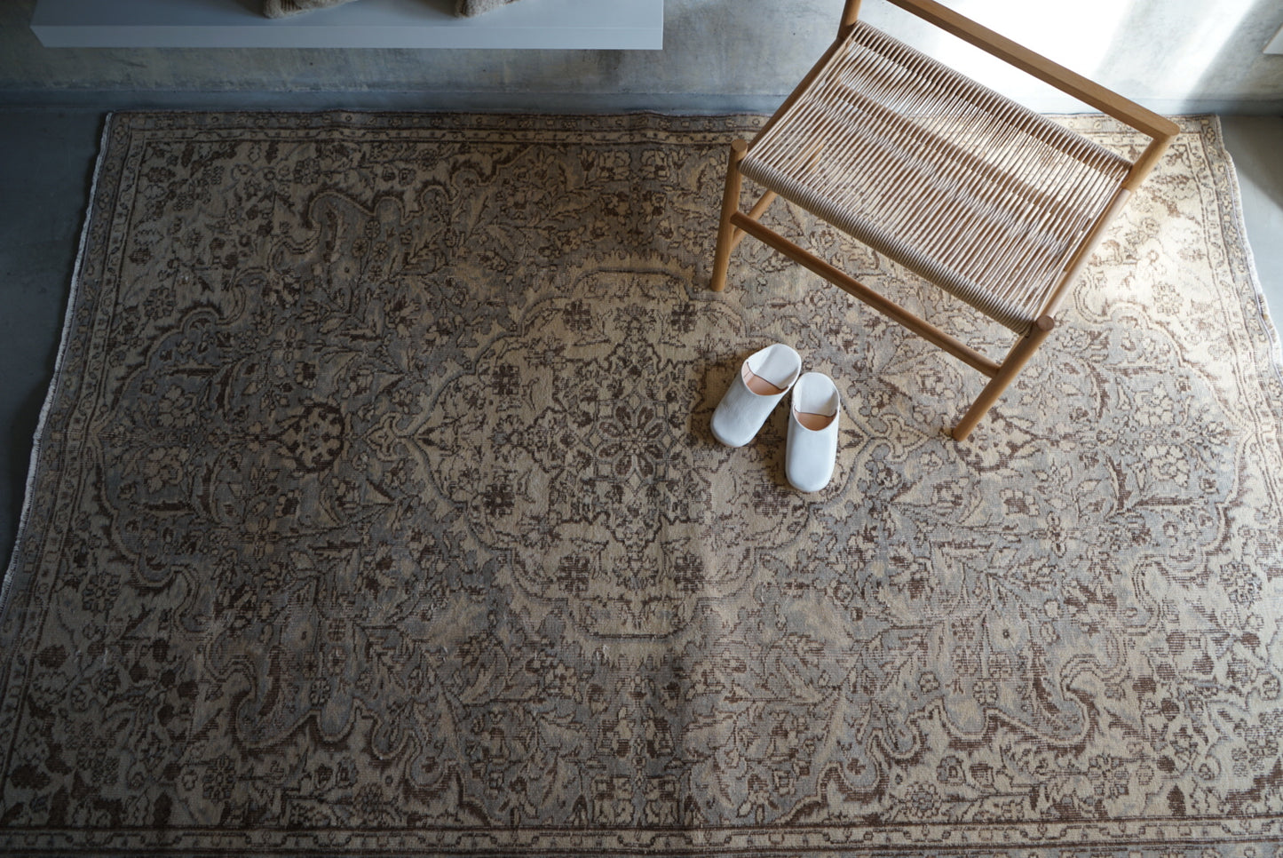 Türkiye Old Isparta Ecru , Gray 1960-1970年代 249 × 158 cm No.TR25265