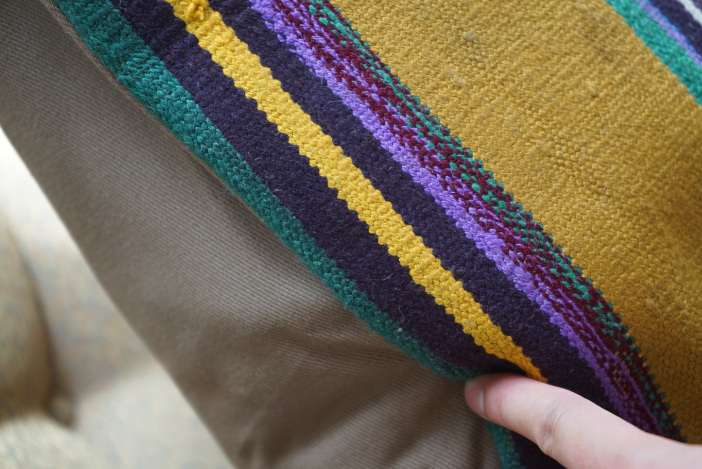 Türkiye Old Kilim Cushion Cover Mix Color 50.5 × 50.5 cm No.TR25432