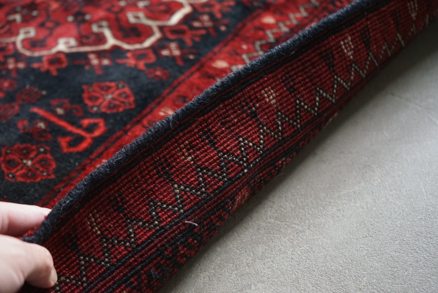 Afghanistan Old Turkmen Rich Black 1960年代 180 × 100 cm No.AF2519