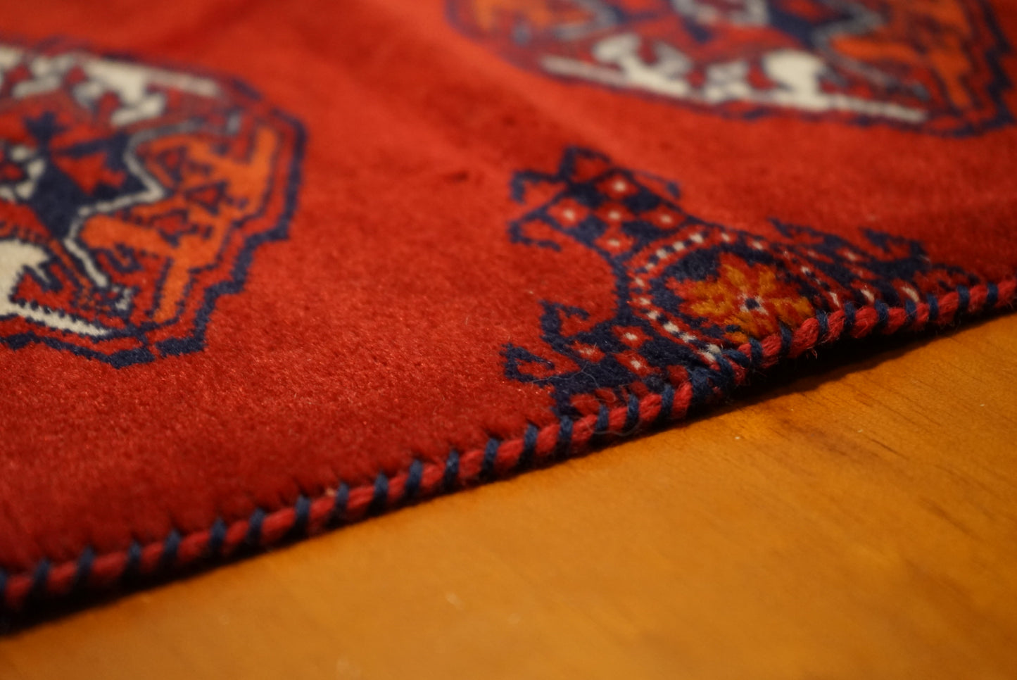 IRAN ANTIQUE TURKMEN RUNNER 1900年代 76.5 × 29 cm No.1