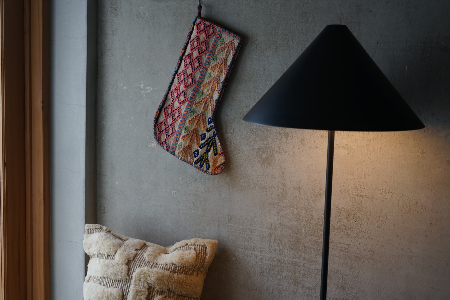 IRAN OLD-ANTIQUE CHRISTMAS SANTA SOCKS 39 × 25 cm NO.41