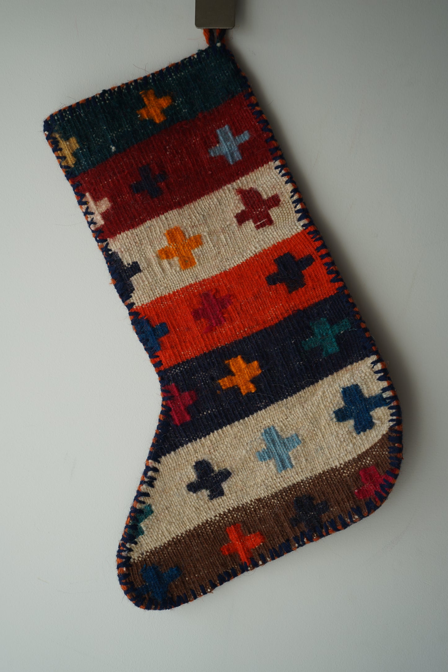 IRAN OLD-ANTIQUE CHRISTMAS SANTA SOCKS 39 × 25 cm NO.24