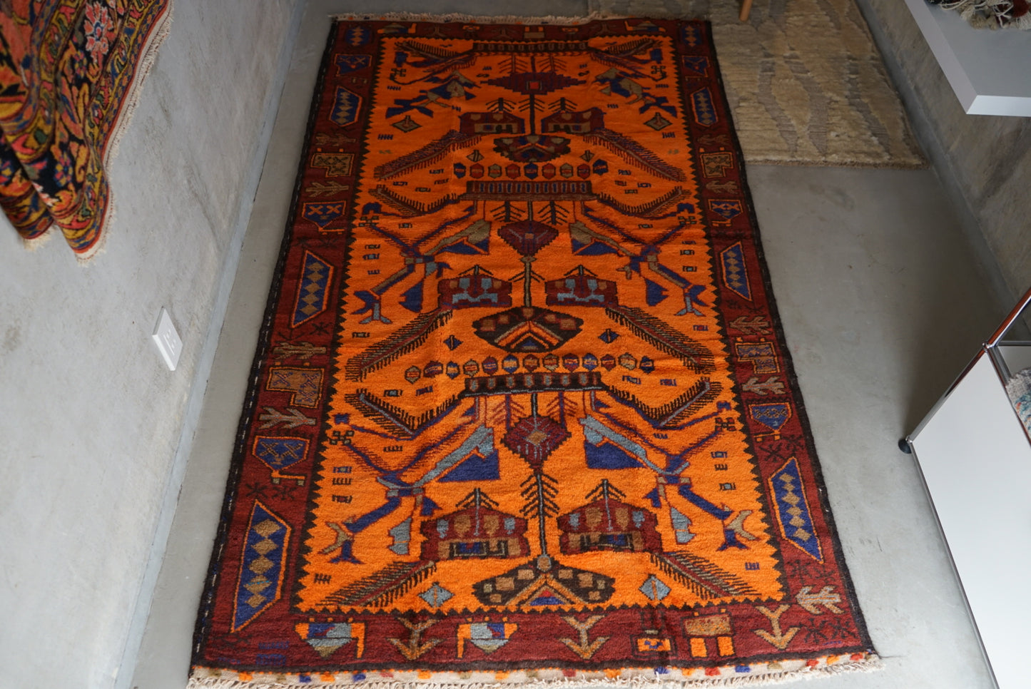 AFGHANISTAN VINTAGE BALUCH 1980-1985年 216 × 129 cm