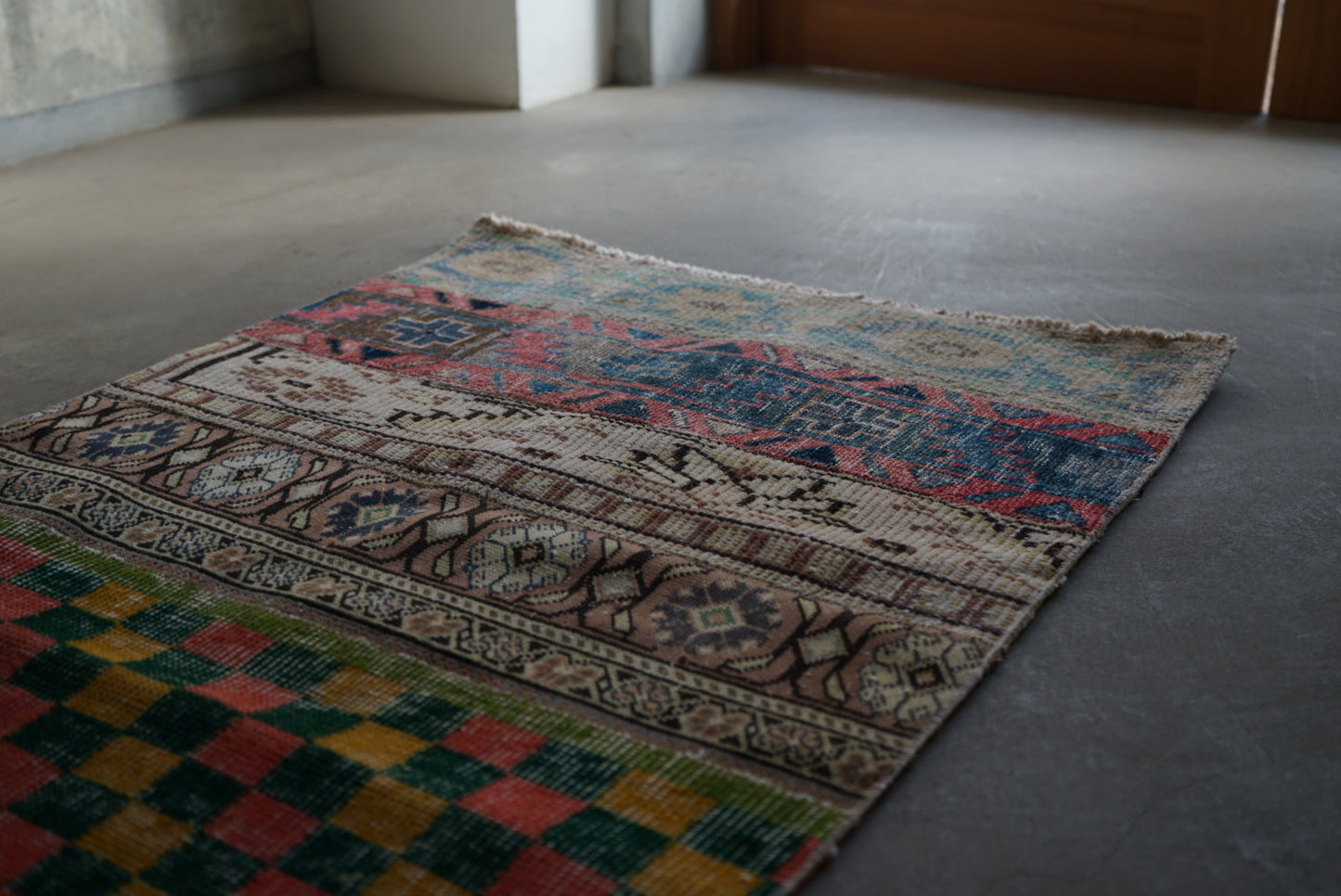 Türkiye Old Isparta Patchwork Runner Size 1970年代 176 × 69 cm No.TR25236