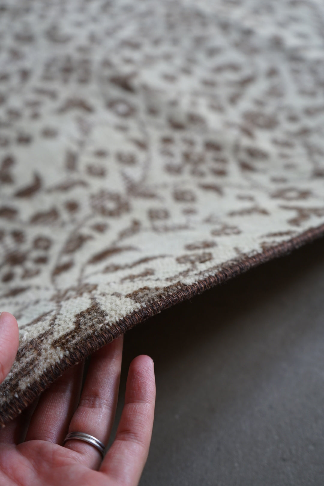 TURKEY OLD ISPARTA BROWN MINT RUNNER 1970年代 195 × 84 cm No.TR25136