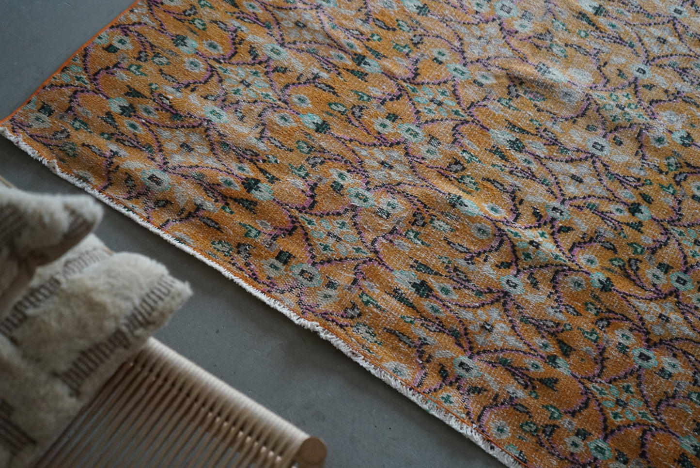 TURKEY OLD ISPARTA CALLOT ORANGE 1970年代 232 × 140 cm No.TR25149