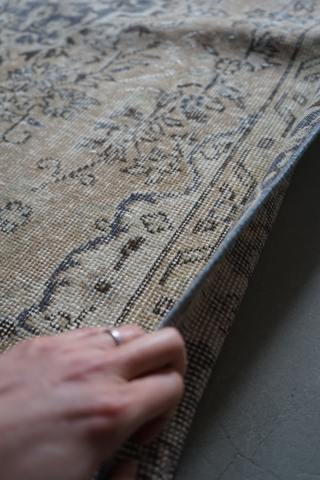 Türkiye Old Isparta Beige , BlueGlay 1970年代 267 × 169 cm No.TR25289