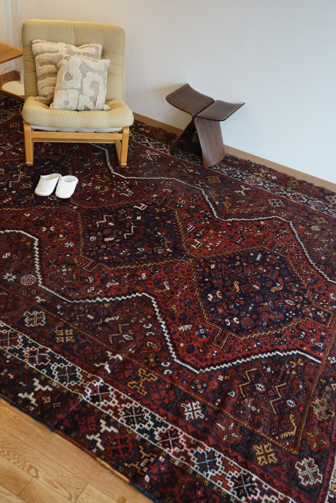 店頭販売 IRAN ANTIQUE SHIRAZ KHAMSEH BAVANAT 1870年代 308×225cm