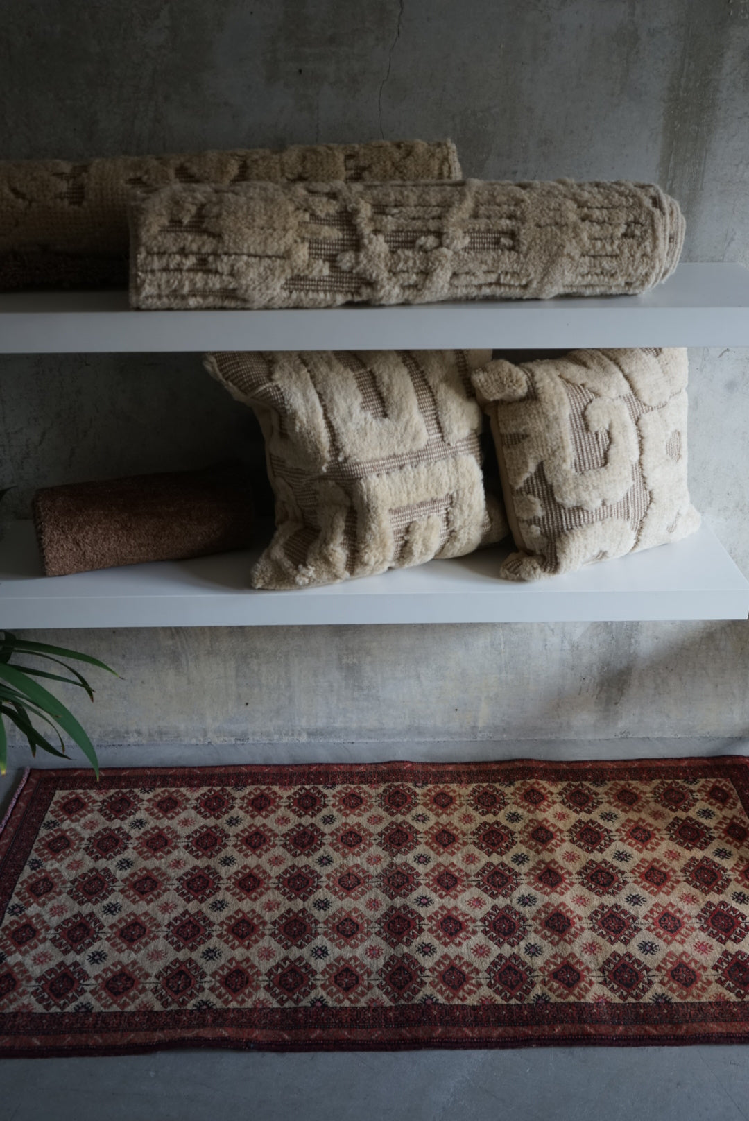 Türkiye Old Oushak Beige Runner size 1970年代 133 × 58.5cm No.TR25242