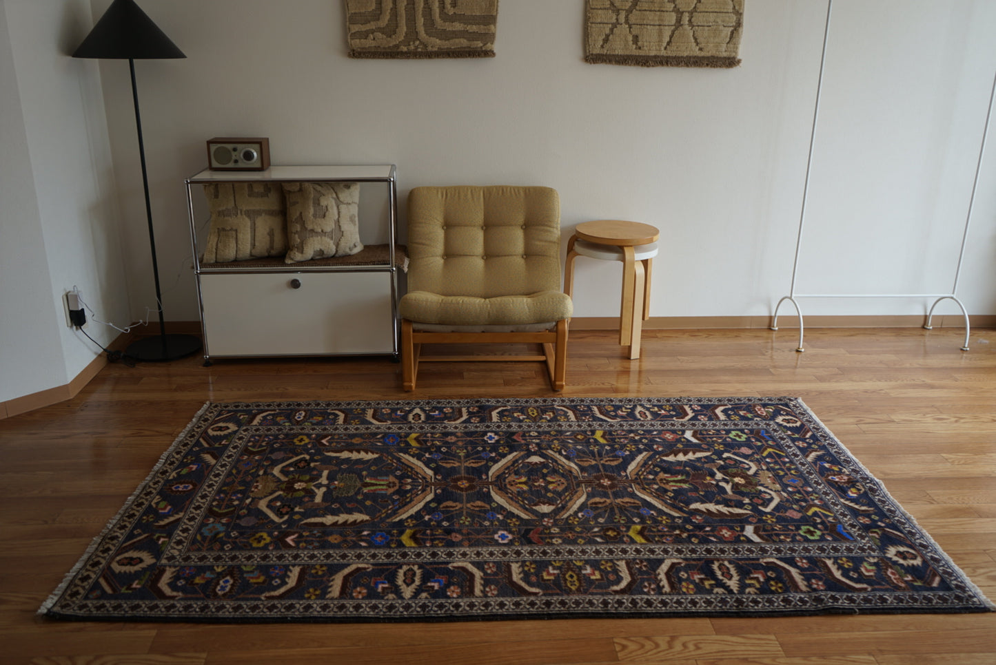 Afghanistan Vintage Baluch Zakani Midnight Navy 1980年代 215 × 121.5 cm No.AF2528