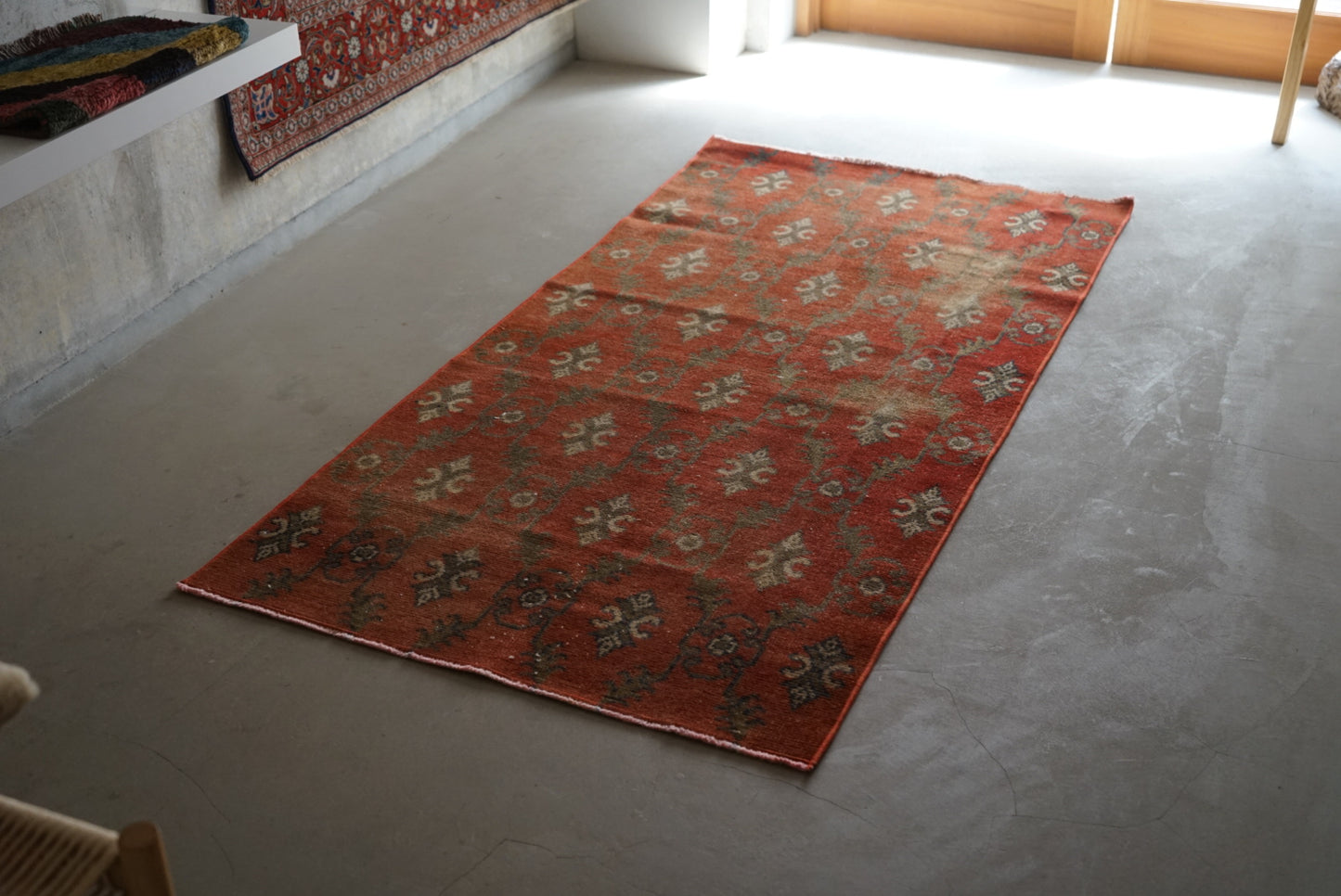 TURKEY OLD ISPARTA BLOOD ORANGE 1970年代 172 × 86 cm No.TR25150