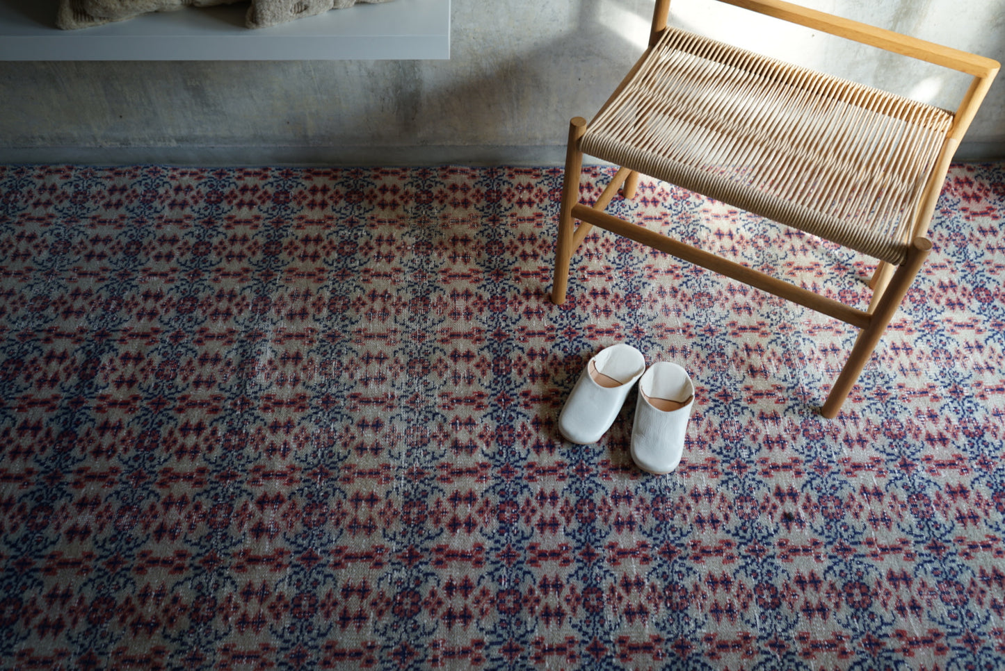 Türkiye Old Isparta Beige , Red , Navy Runner 1970年代 262 × 130 cm No.TR25263