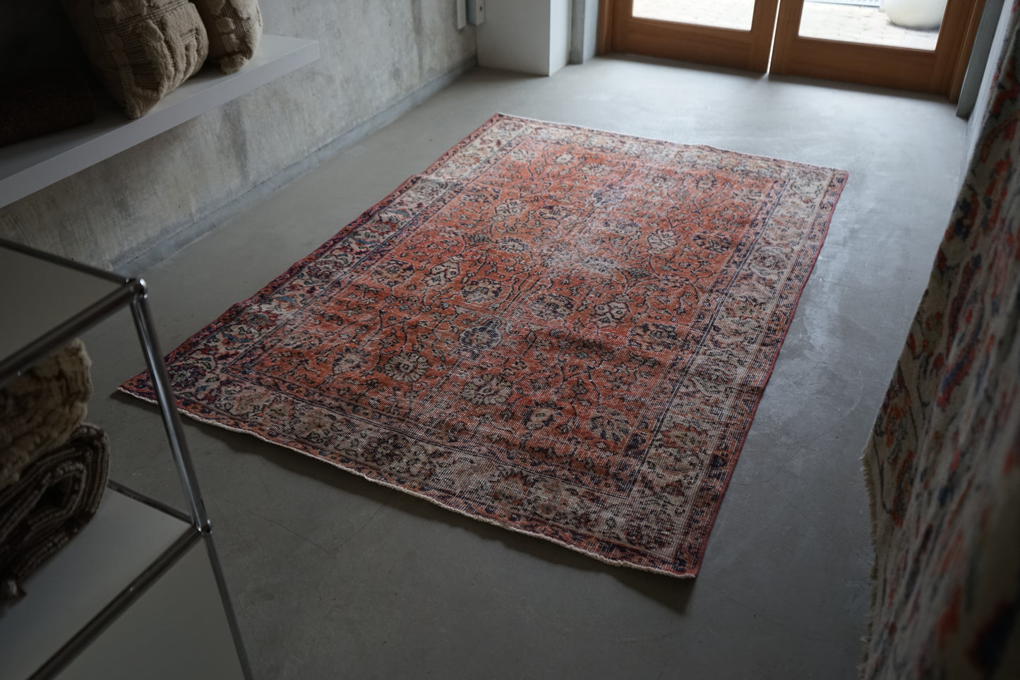 TURKEY OLD ISPARTA ORANGE 1970年代 191 × 129 cm No.TR25199