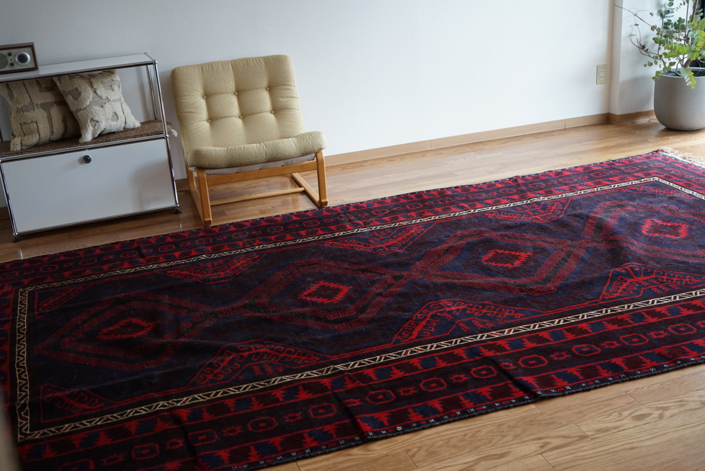 Afghanistan Vintage Baluch Zanjir 1980年代 358 × 190 cm  No.AF2530