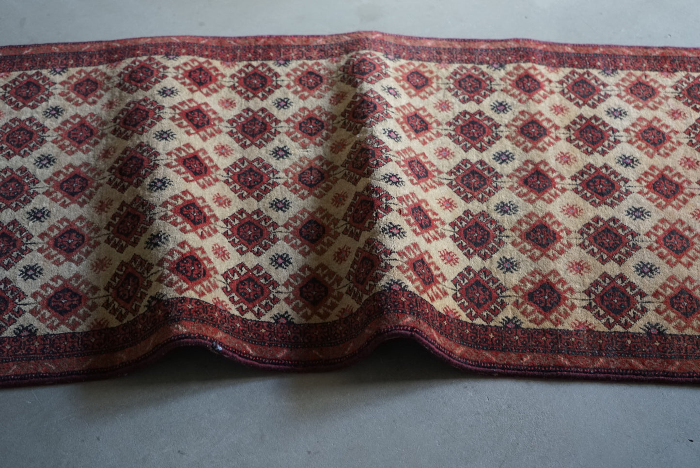 Türkiye Old Oushak Beige Runner size 1970年代 133 × 58.5cm No.TR25242